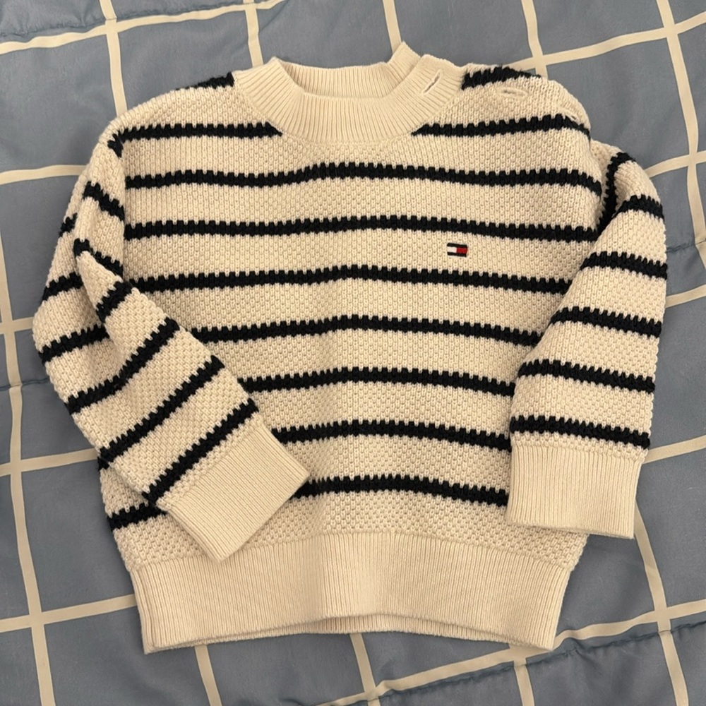 Tommy Hilfiger Kids' Stripe Relaxed Fit Sweater baby boy